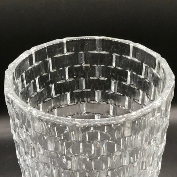 Mikasa Crystal Palazzo 12" Basketweave Pattern Vase Large - Picture 3 of 8